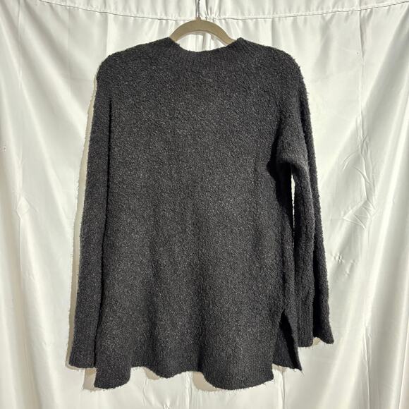 Anthropologie Black Merino Wool Alpaca V-Neck Small | Soft Luxury Knit Pullover - Picture 3 of 4